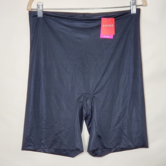 Spanx Power Conceal Her Mid-Thigh Short Size 2X Black Lightweight Hi-Rise NEW - Picture 3 of 14
